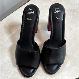 Christian Louboutin Black Jane Mule